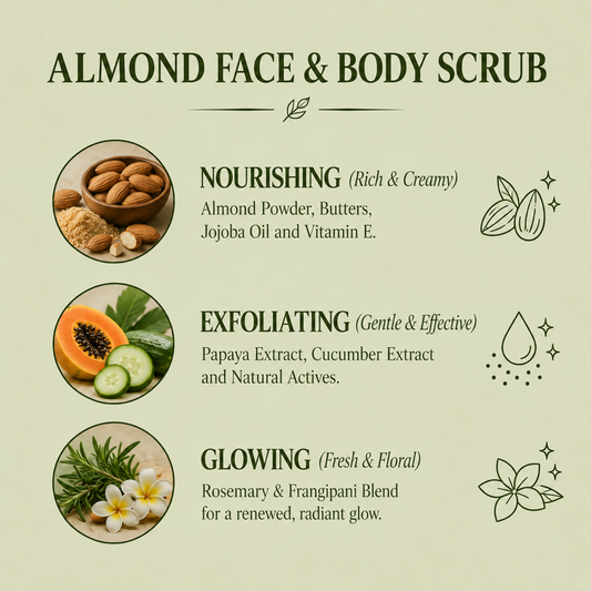Almond face and body scrub