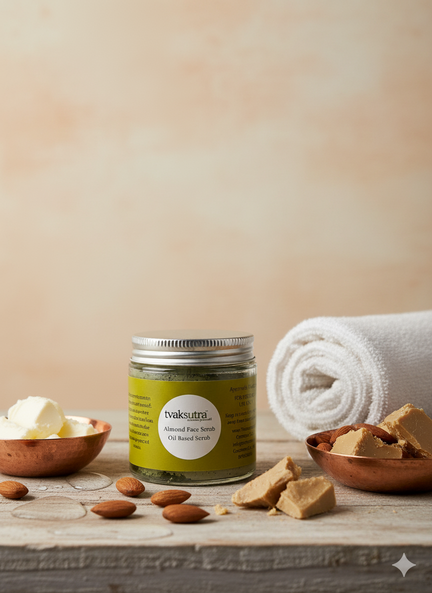 Almond face and body scrub